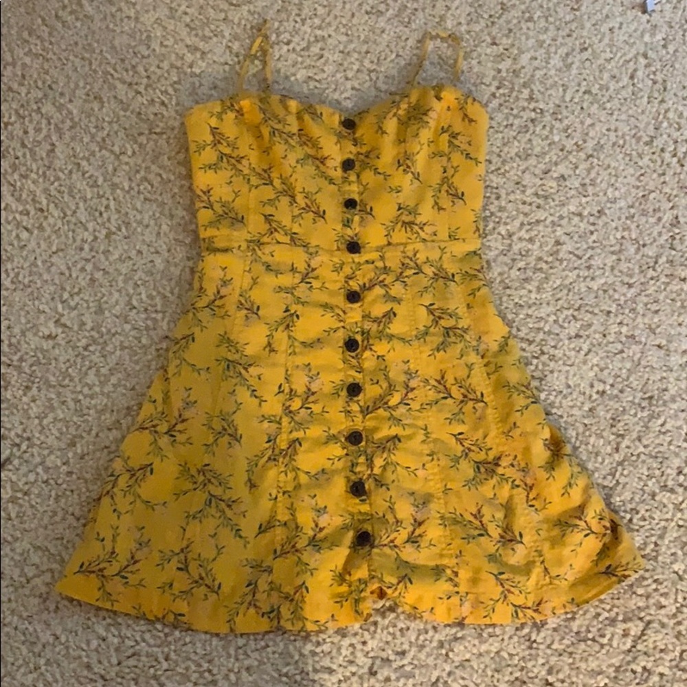 UO Yellow Floral Dress